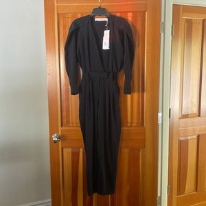 NWT  IRO Jenie Long Sleeve Pleated Pantsuit. Black size 8